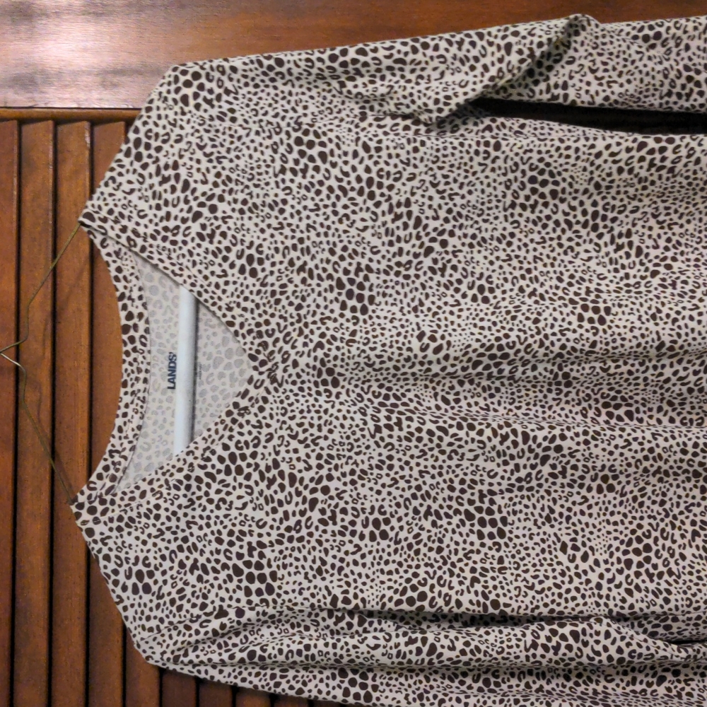 Cheetah print long sleeve top
